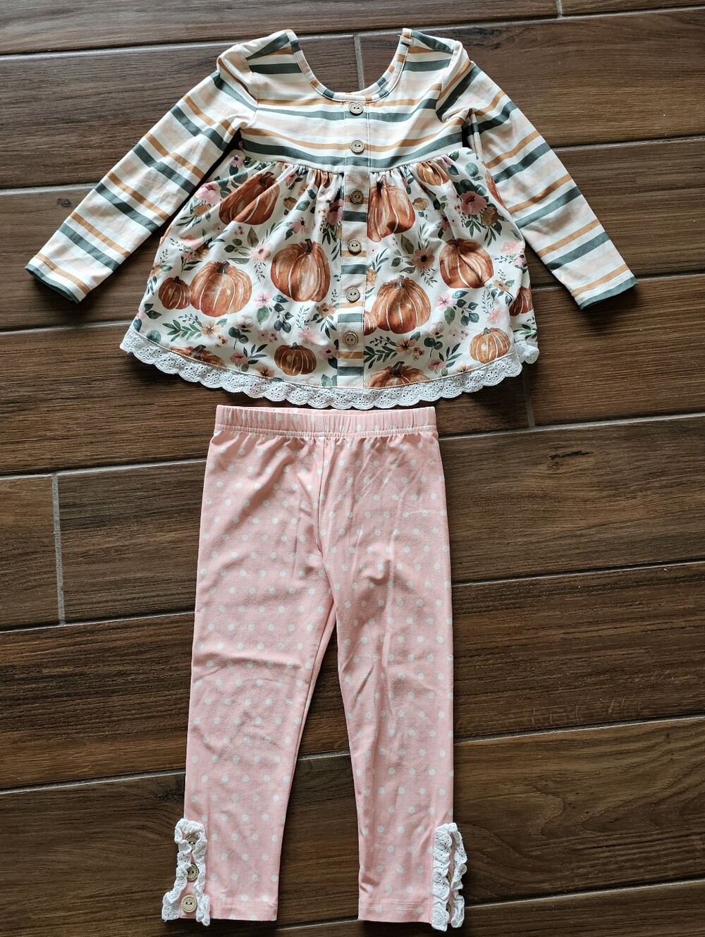 Cheeky Plum Girls Cora Play Set Pumpkin Patch 2T
